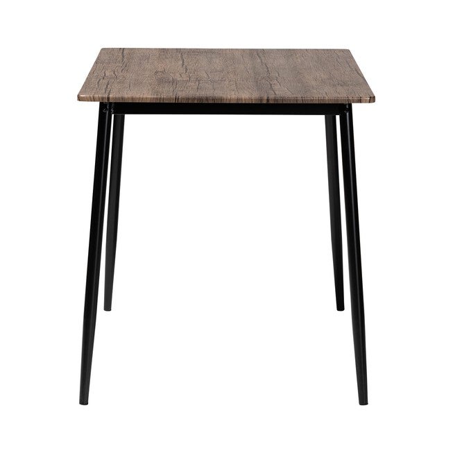 Dalair Industrial Rustic Brown Wood and Metal Dining Table, DARK BROWN, alternate image number 3