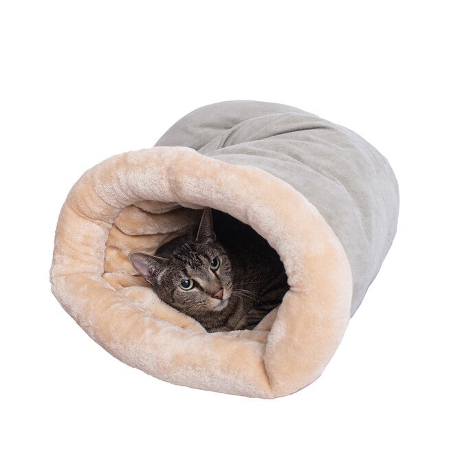 Sleep Cat Bed Pet Small Dot Bed, GREEN BEIGE, hi-res image number 0