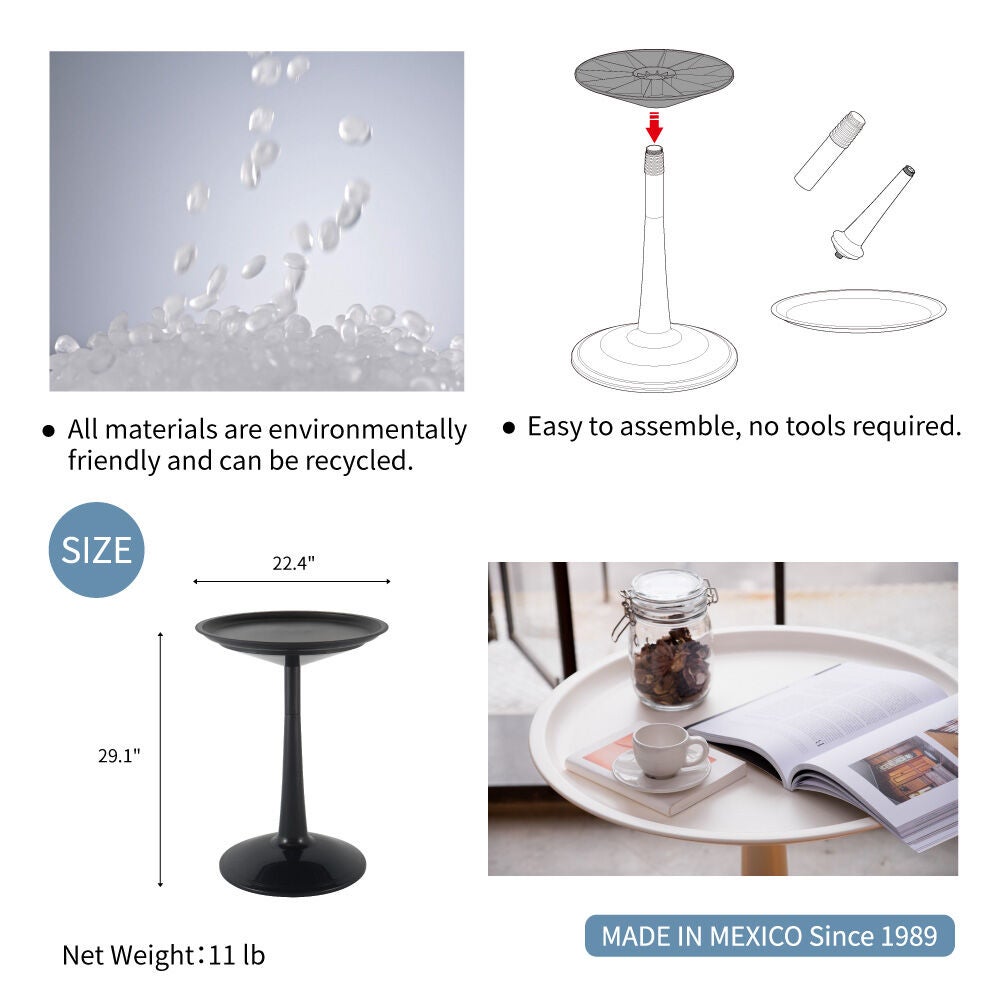 SPROUT 2 IN 1 SIDE TABLE, BLACK, alternate image number 6