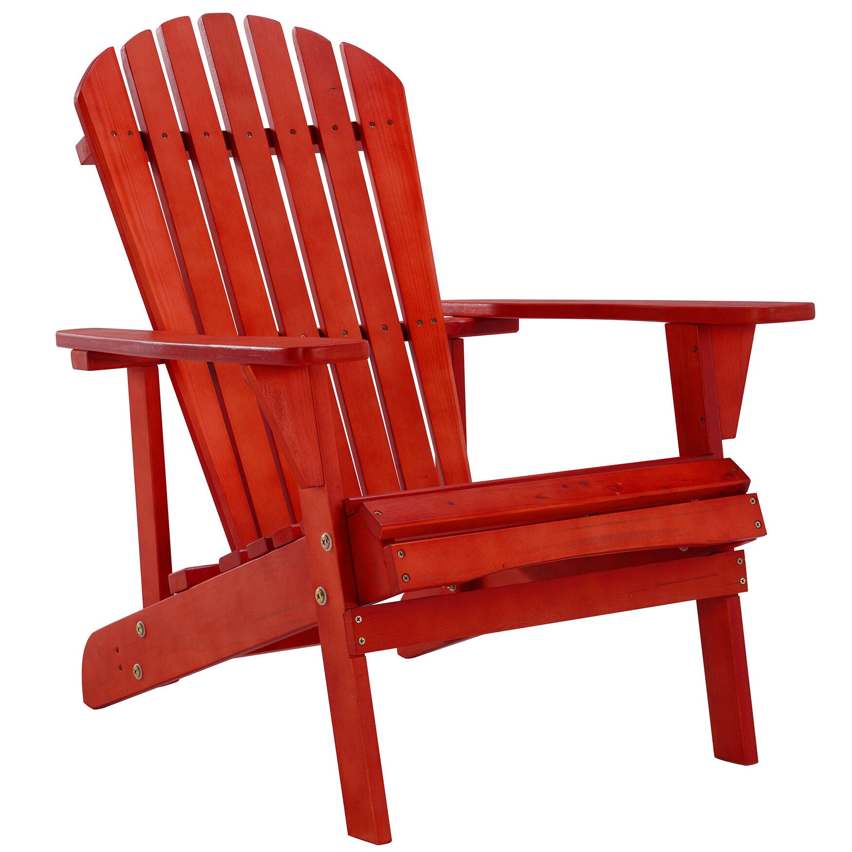 Solid Wood Adirondack Chair, RED, hi-res image number 0