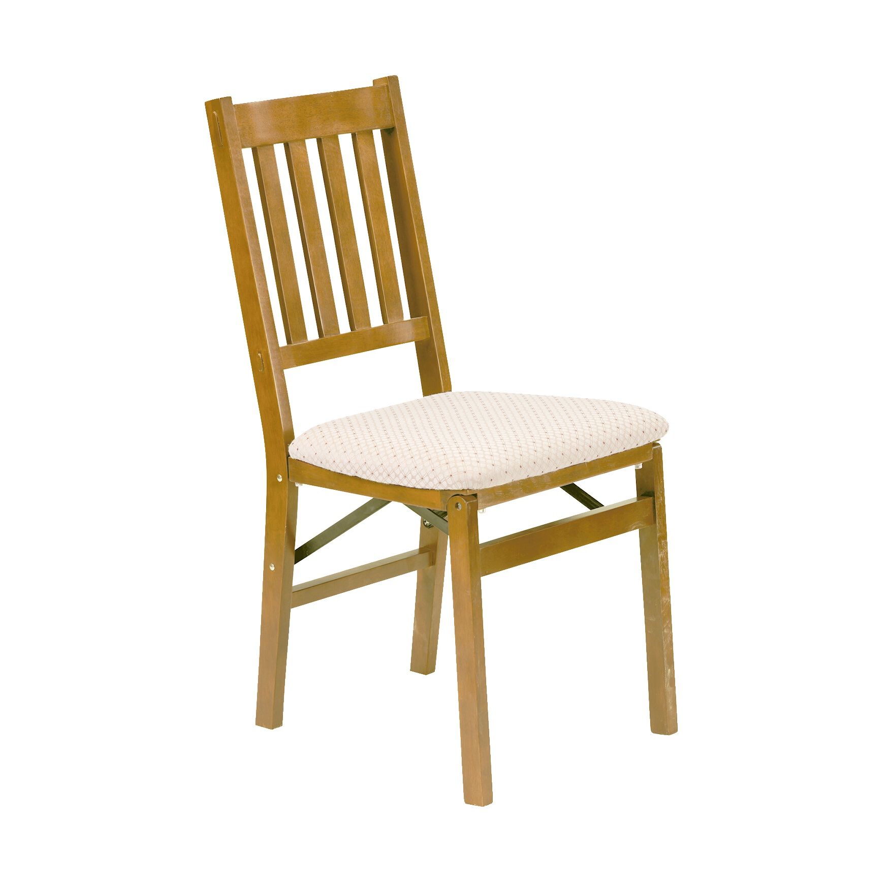 Arts And Craft Wood Folding Chairs, Set Of 2, OAK, hi-res image number 0