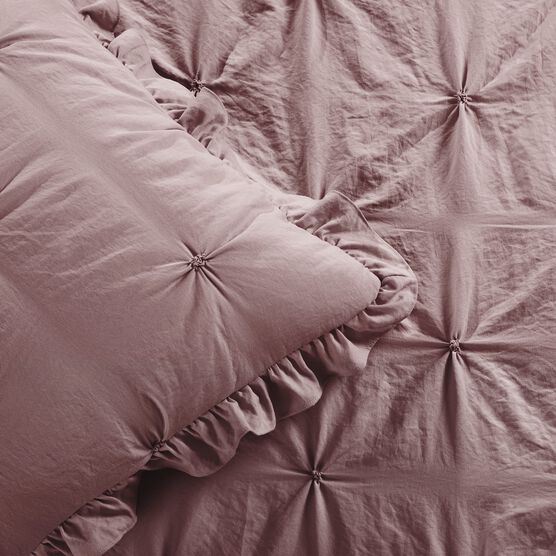 Ravello Pintuck Ruffle Skirt Bedspread 3 Pc Set, , alternate image number null