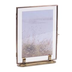 Copper Framed Floral Artwork 7.5INL