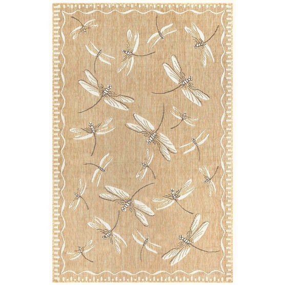 Liora Manne Carmel Dragonfly Indoor/Outdoor Rug, SAND, hi-res image number null