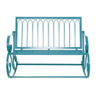 Turquoise Metal Eclectic Bench, TURQUOISE, hi-res image number null