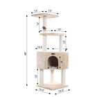 3 Levels Real Wood 48" Cat Tower For Kittens Play, , alternate image number null