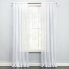 BH Studio Sheer Voile Rod-Pocket Panels, Set of 2