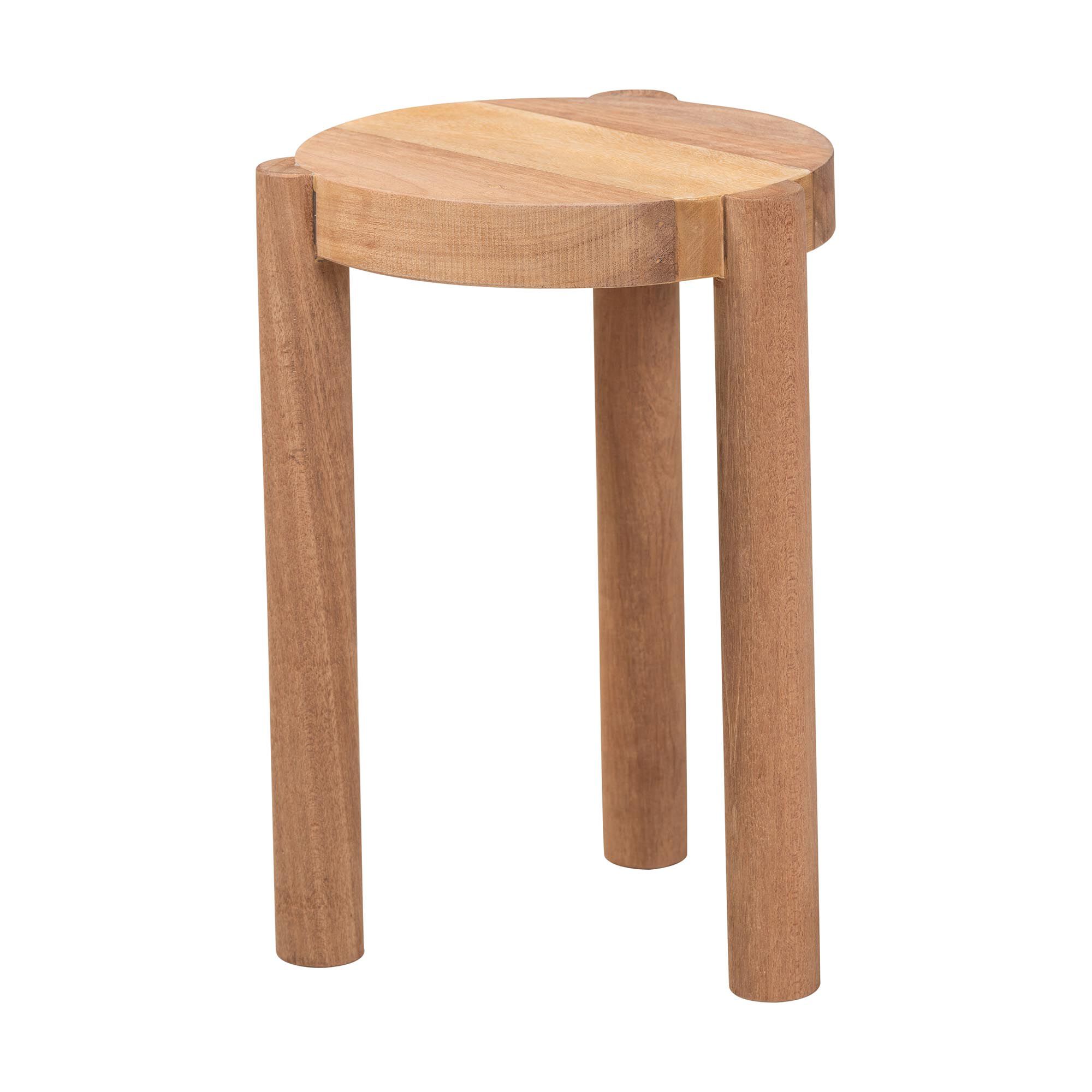 Shadi Acacia Wood Multipurpose Accent Stool, BROWN, alternate image number 1