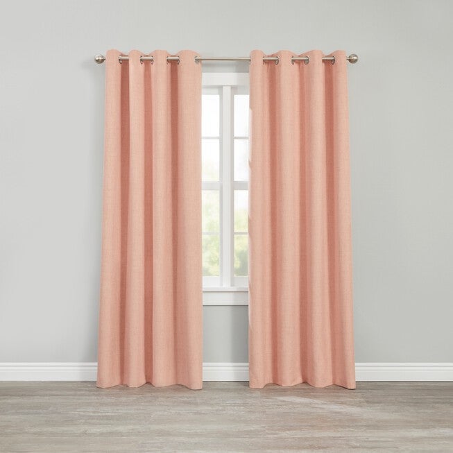 Faux-Linen Grommet Panel, BLUSH, hi-res image number 0