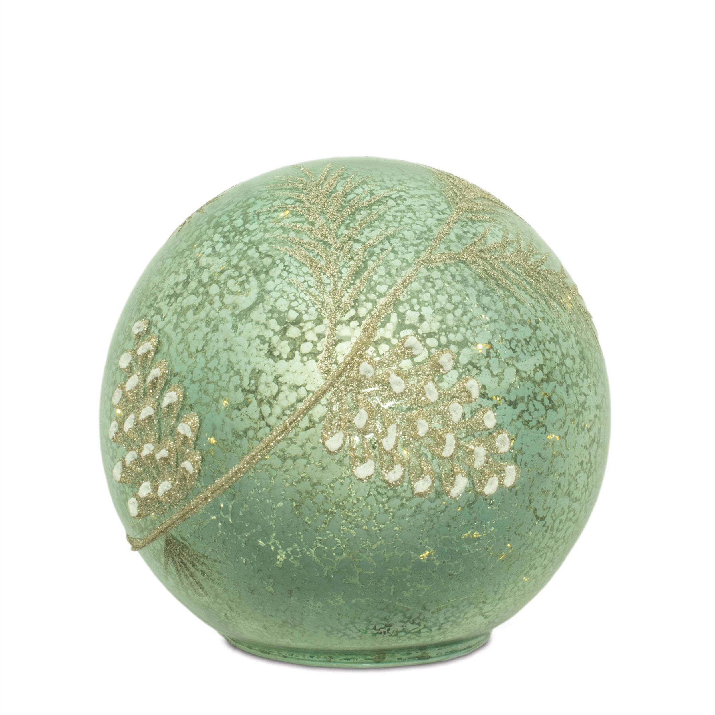 LED Pinecone Globe (Set of 2), BLUE GREEN SILVER, alternate image number 4