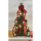 Fully Decorated Pre-Lit 2' Pop-Up Tabletop Christmas Tree, PLAID, hi-res image number null