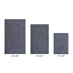 Lux Collectionis Bath Mat Rug 3 Piece Set (17" x 24" | 21" x 34" | 24" x 40")