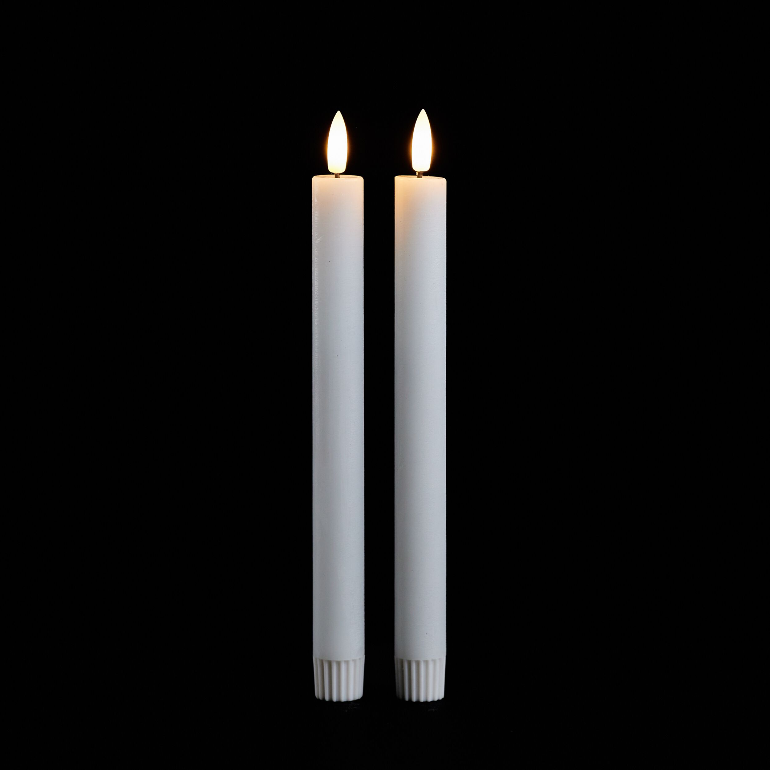 FIA Wick White Taper Candle Set of 2, WHITE, alternate image number 1