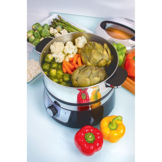 Euro Cuisine Stainless Steel Electric Food Steamer, , alternate image number null