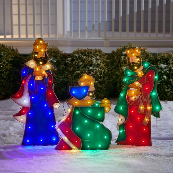 Set of 3 Wise Men Yard Decor, MULTI, hi-res image number null