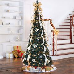 Fully Decorated Pre-Lit 7½ Ft. Pop-Up Christmas Tree