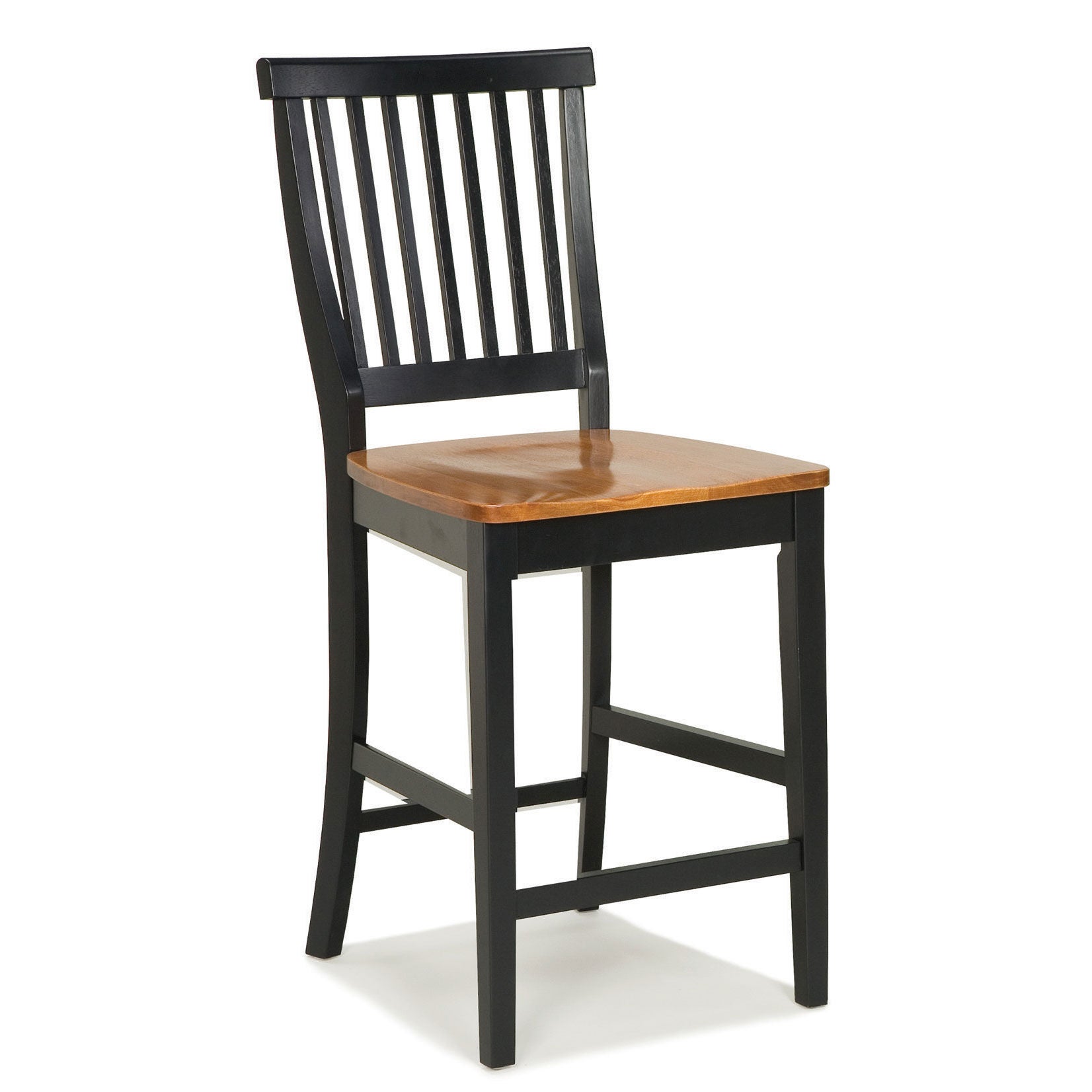 24 inches Bar Stool with Oak Finished Seat, BLACK OAK, hi-res image number 0