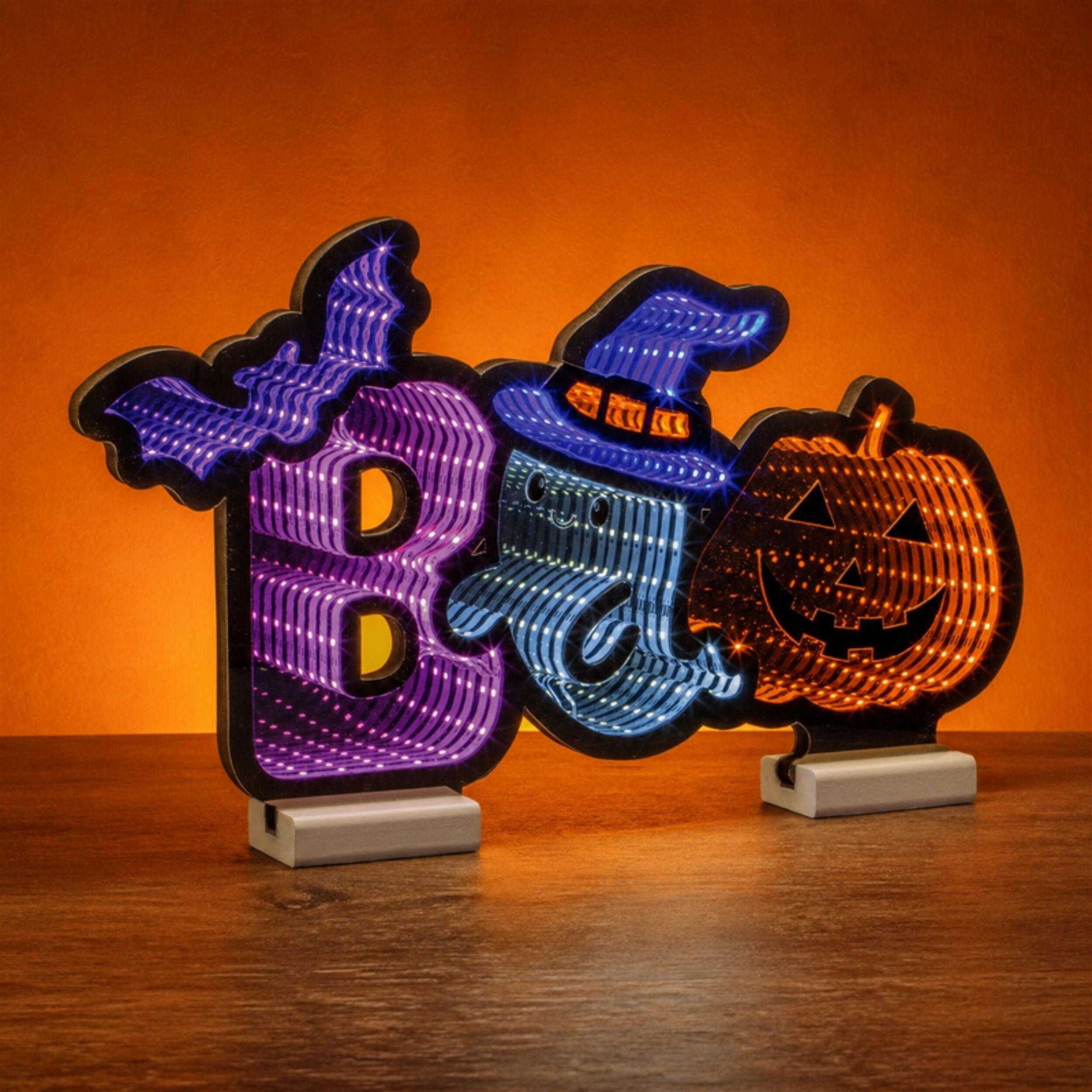 Halloween Boo Ekkolight 17 inchesL, PURPLE ORANGE BLACK, alternate image number 2