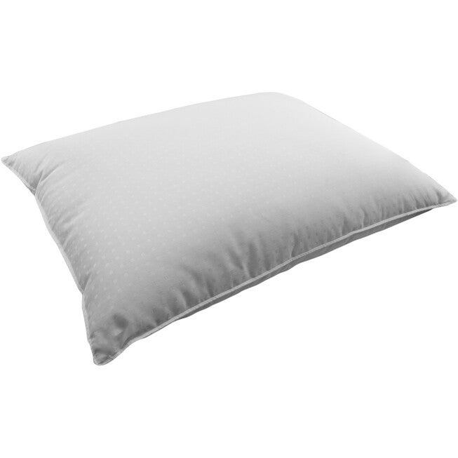 400TC Dobby Dot Down Filled Pillow All Position Sleepers, WHITE, hi-res image number 0