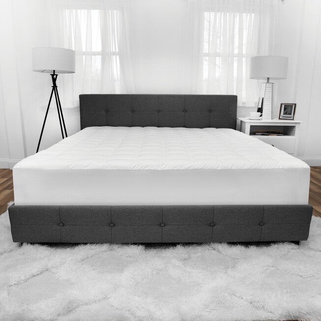 SensorPEDIC Luxury Top Loft Gel Fiber Mattress Pad, WHITE, hi-res image number null