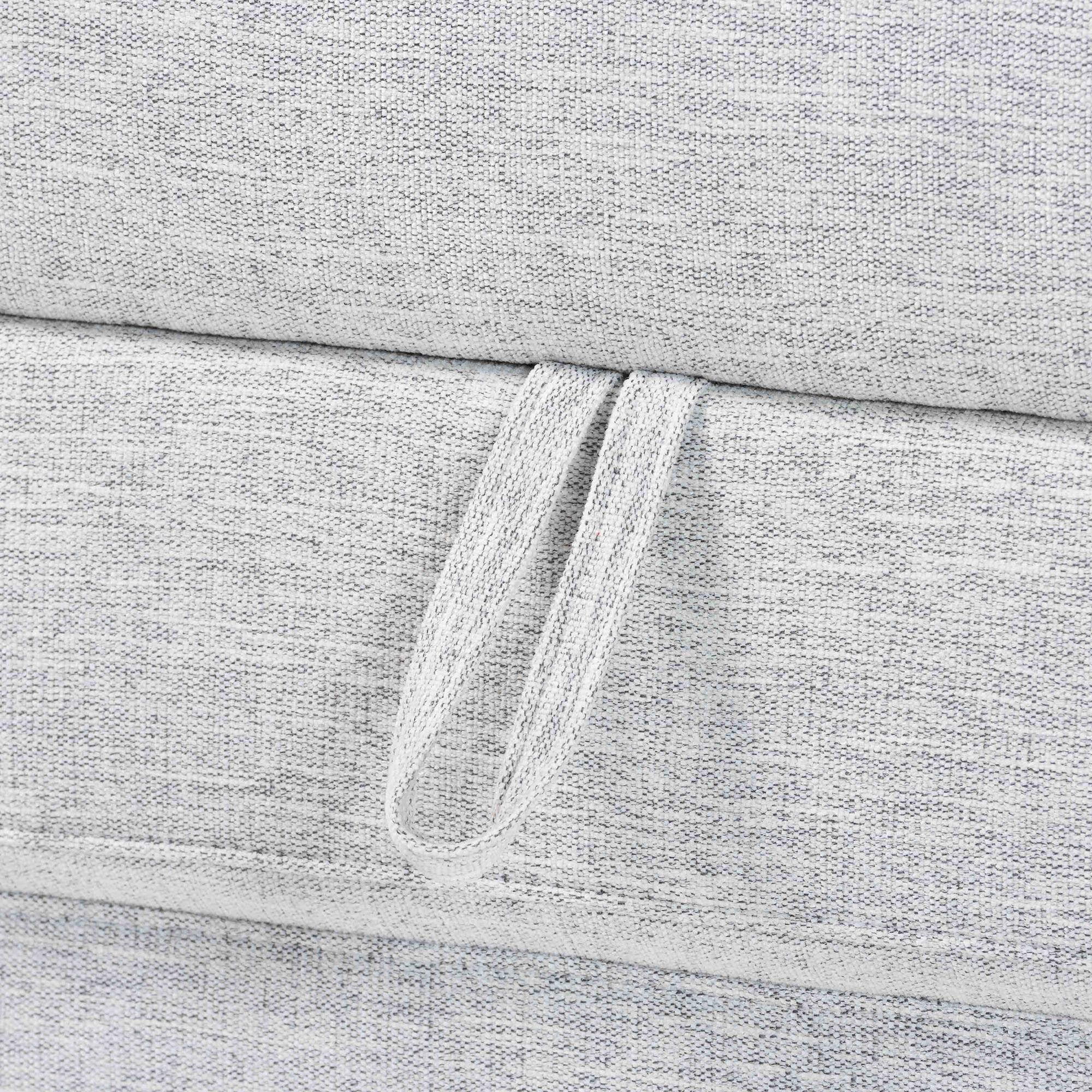 Sabriel Modern Light Grey Fabric Convertible Sleeper Ottoman, BROWN, alternate image number 6