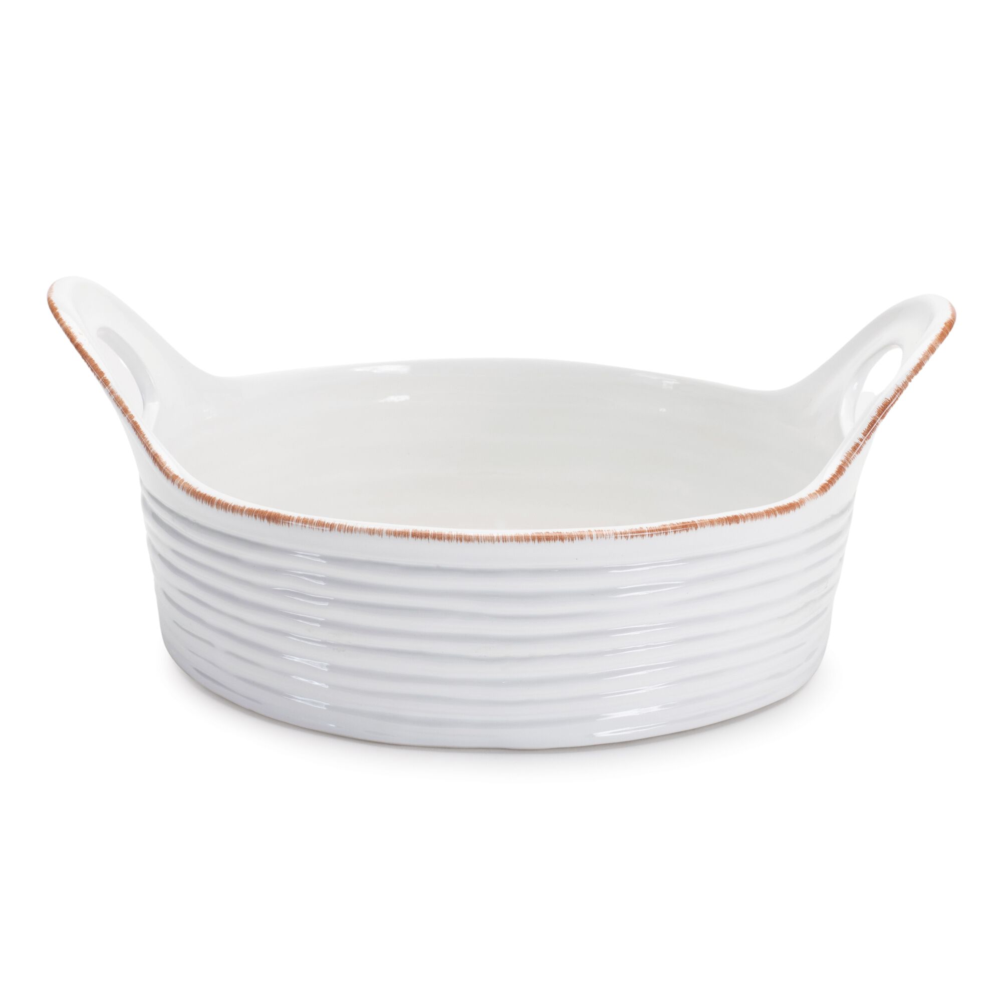 Ceramic Bowl with Handles (Set of 2), WHITE, hi-res image number 0