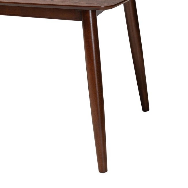 Flora Mid-Century Modern Black Finished Wood Dining Table, , alternate image number 3