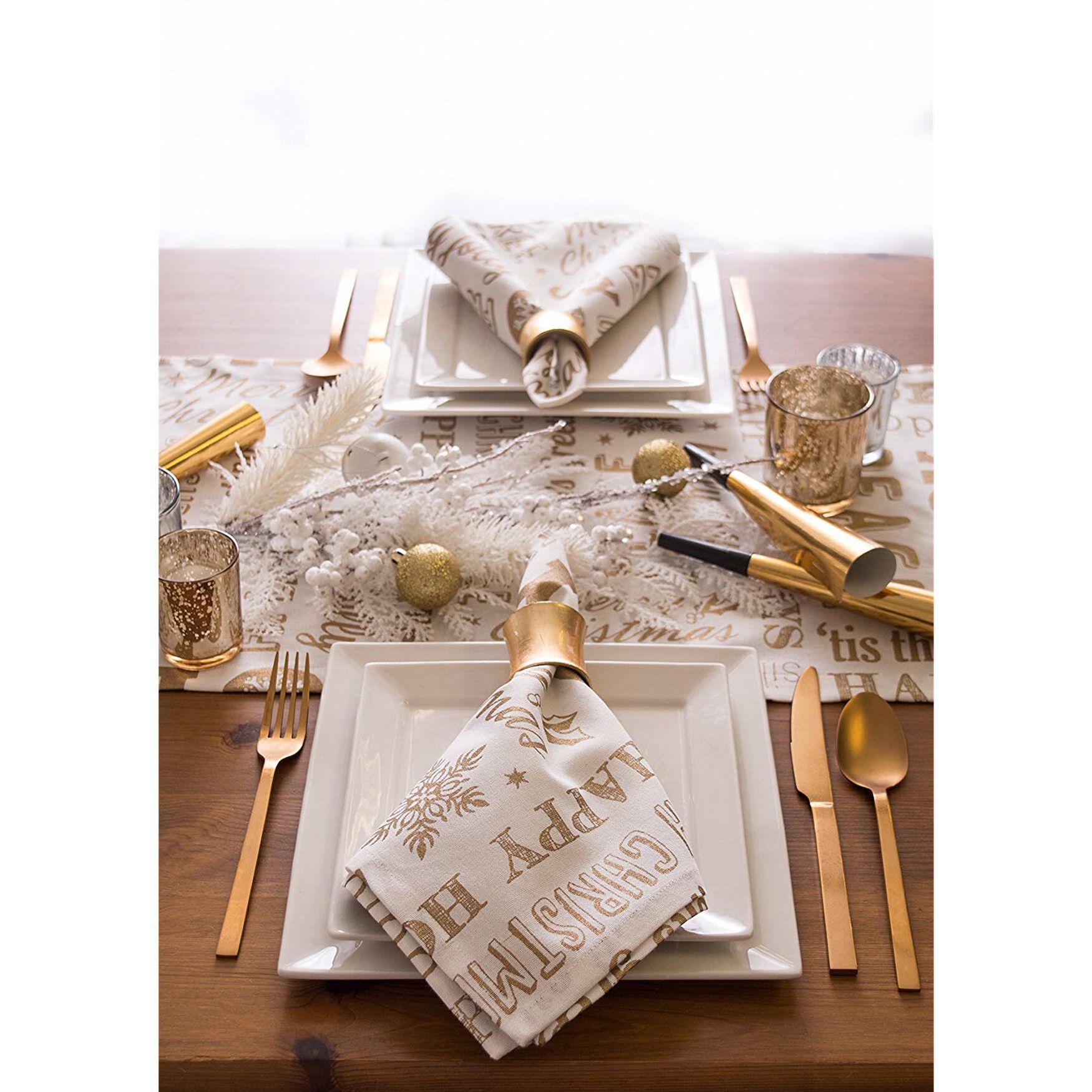 Gold Christmas Collage Table Runner, , alternate image number 4