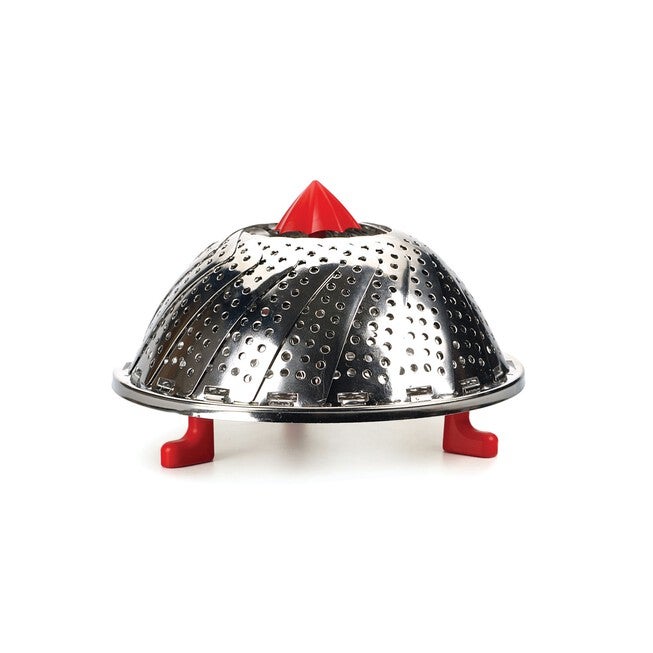 Umbrella Steam Basket, 9 inches, RED, hi-res image number null