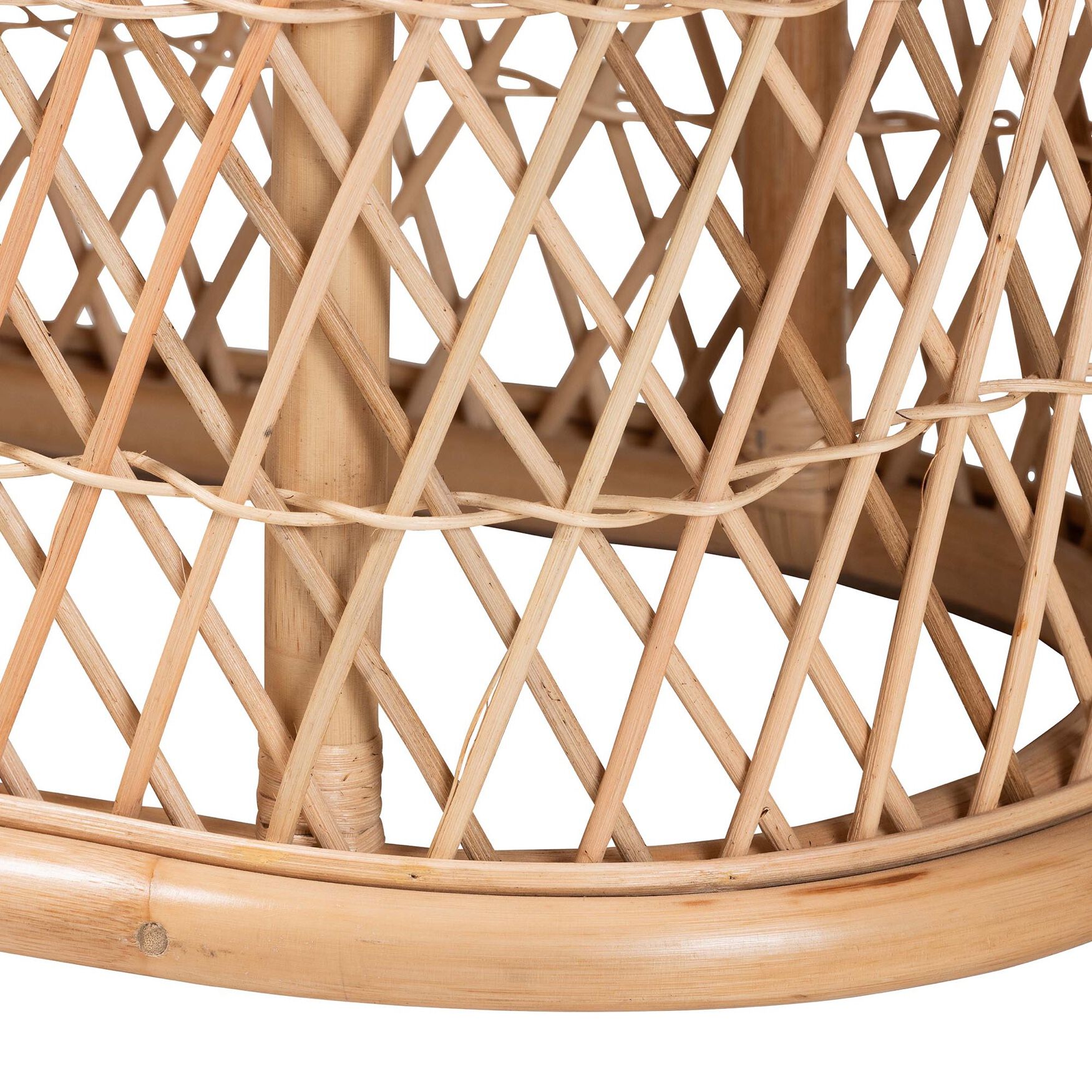 Ladonna Bohemian Natural Rattan Ottoman Footstool, , alternate image number 4