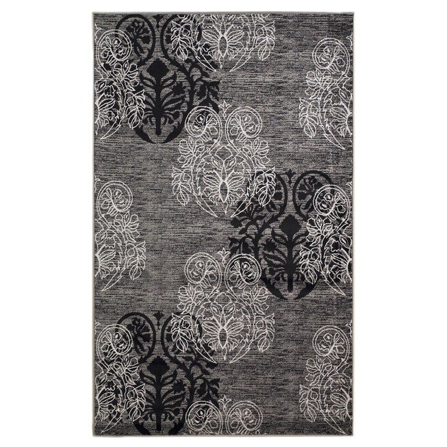 Milan Black/Grey 8'X10' Area Rug, BLACK GREY, hi-res image number 0