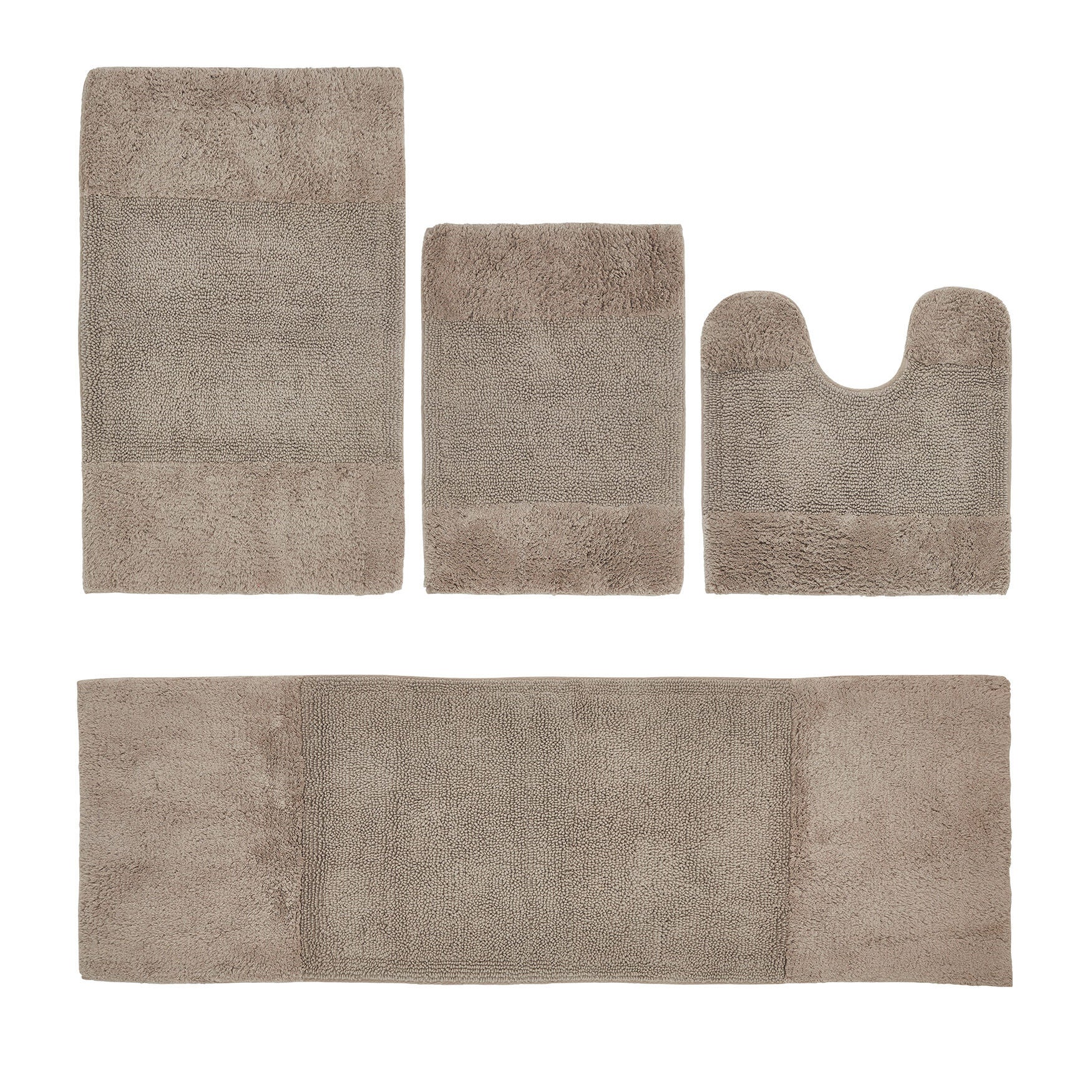 Granada Collection 100% Cotton 4 Piece (17 inches X 24 inches | 20 inches X 20 inches | 21 inches X 34 inches | 20 inches X 60 inches) Bath Rug Set, SAND, hi-res image number 0