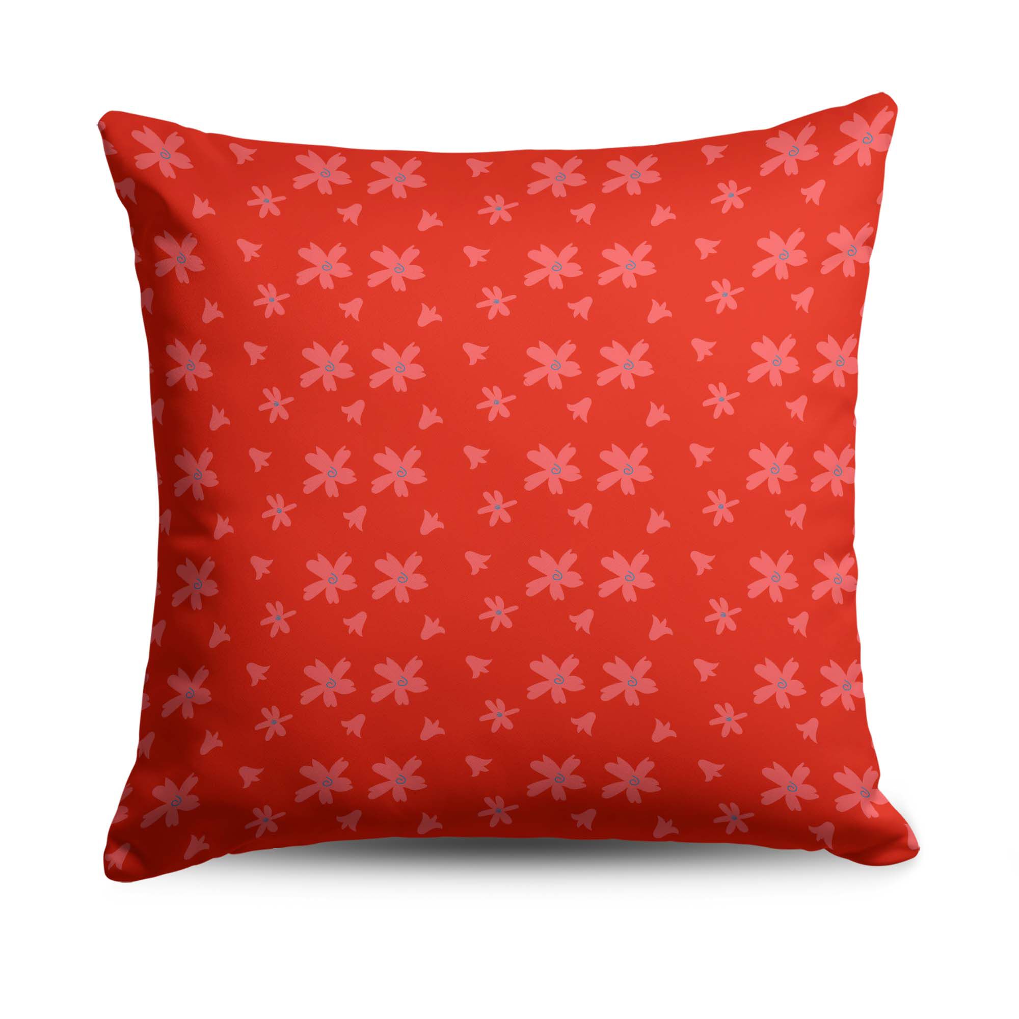 Valentine's Day Flowers Throw Pillow 18X18 Inches, FLOWERSTHROW, hi-res image number 0