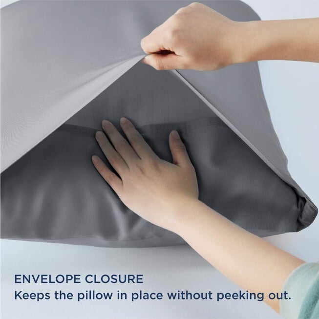 Doctor Pillow Royal Luxury Bamboo Pillowcase Single Grey, GREY, on-hover image number null