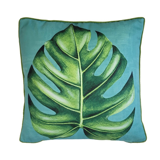 New York Botanical Garden® Indoor/Outdoor Monstera Leaf Decorative Throw Pillow 20X20, Leaf Multi, LEAF MULTI, hi-res image number null