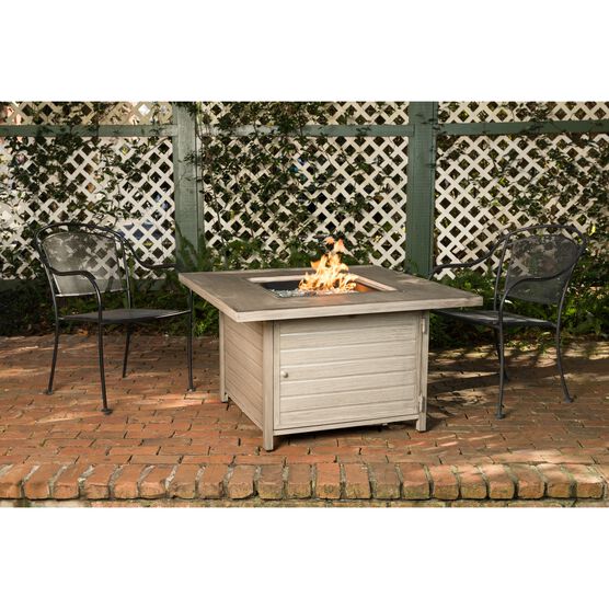 Langhorne Square Aluminum LPG Fire Pit in Barnwood, , on-hover image number null