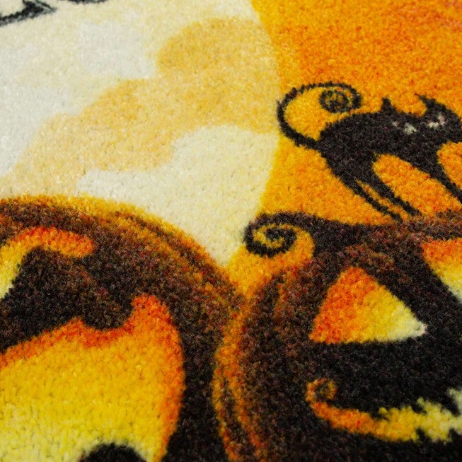 Pumpkin Sunset Orange Kitchen Rug, , alternate image number null