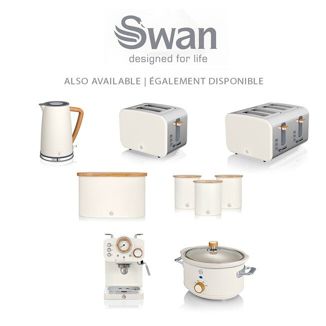 Swan 3.5L Nordic Slow Cooker - White, , alternate image number 8
