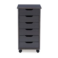 Croghan Six Drawer Rolling Storage Cart