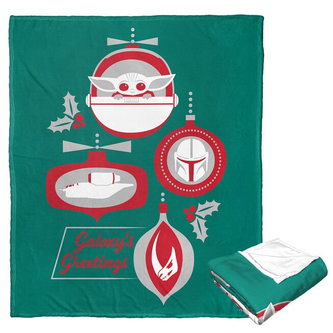 Star Wars: The Mandalorian Grogu Greetings Silk Touch Throw Blanket, O, hi-res image number null