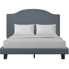 Madison Platform Bed, Gray, Queen