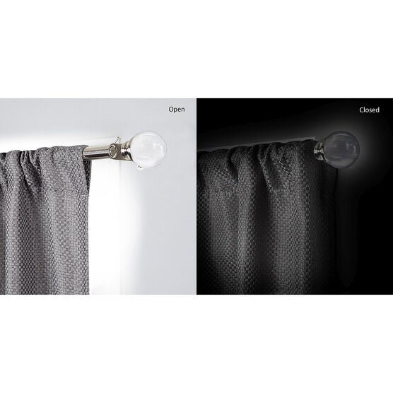 Innovative Decorative Room Darkening Wrap Around Rod & Finial 48-86, , alternate image number null