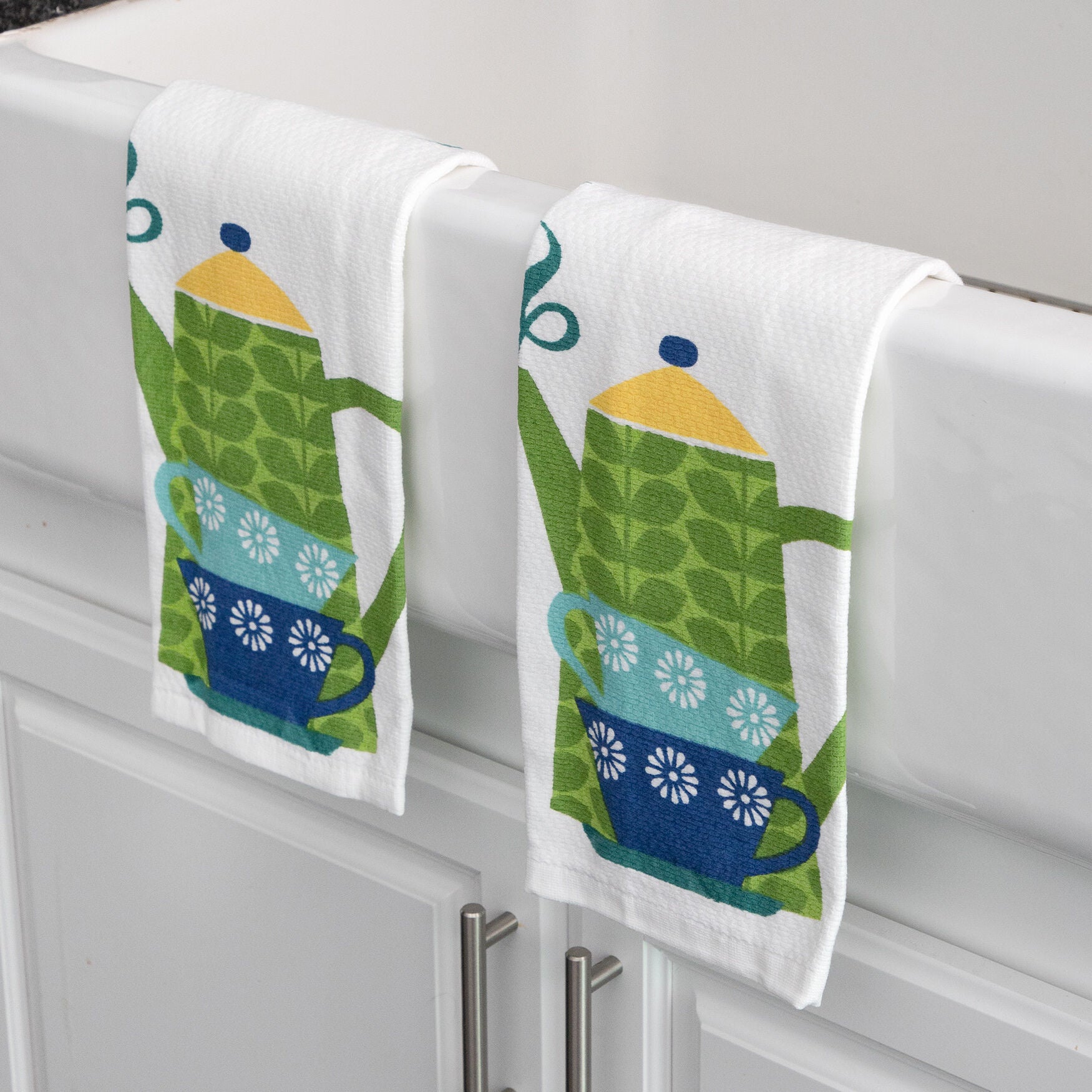 Pigment Print Dual Woven Kitchen Towel, Two Pack, , alternate image number 3
