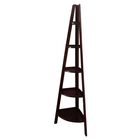 5-Shelf Corner Ladder Bookcase-Espresso, , alternate image number null