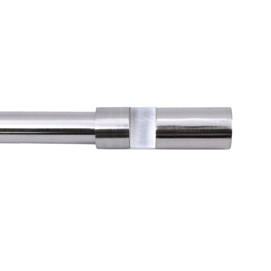 Versailles' Crystale Barrel Finial Rod Set (72in - 144in), BRUSHED NICKEL, hi-res image number null