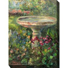 Birdbath Outdoor Wall Art