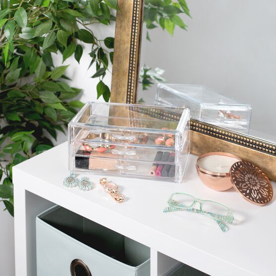 Acrylic Clearly Chic 3 Drawer Cosmetic Organizer, , alternate image number null