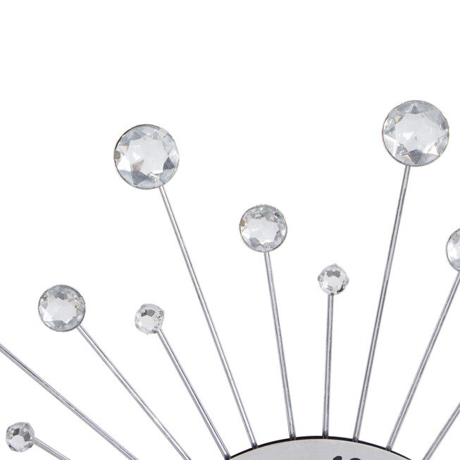 Silver Glam Metal Wall Clock, , alternate image number 4