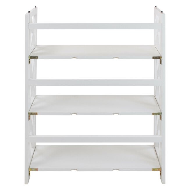 Montego 3-Shelf Folding Bookcase - White, , alternate image number null