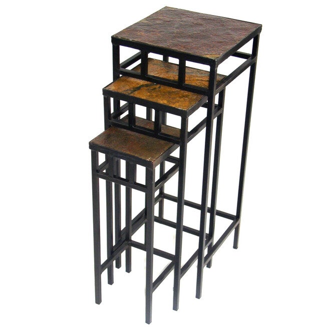 3-Pc. Slate Sq. Plant Stands, , alternate image number 2